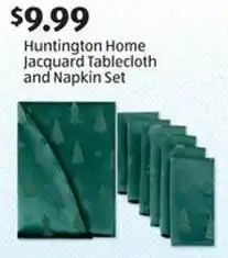 Aldi Huntington Home Jacquard Tablecloth and Napkin Set offer