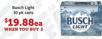 Fareway Busch Light 30 pk cans offer