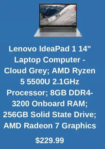 Lenovo IdeaPad 1 14" Laptop Computer