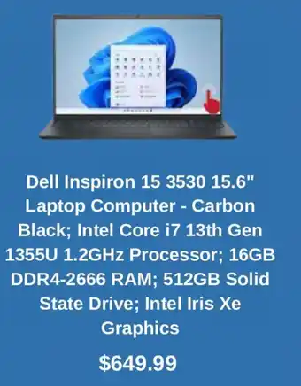 Micro Center Dell Inspiron 15 3530 15.6" offer