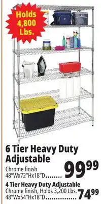 Ocean State Job Lot 6 tier heavy duty adjustable offer