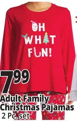 Ocean State Job Lot Adult family christmas pajamas offer