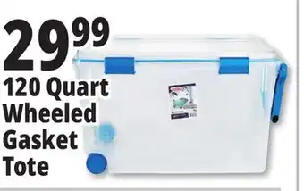 Ocean State Job Lot 120 quart wheeled gasket tote offer