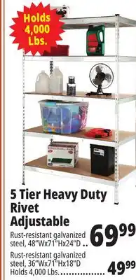 Ocean State Job Lot 5 tier heavy duty adjustable offer