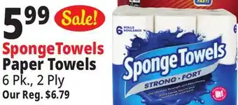 Ocean State Job Lot Spongetowels paper towels offer