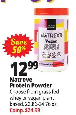 Ocean State Job Lot Natreve protein powder offer