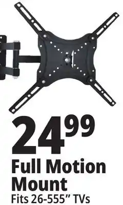 Ocean State Job Lot Techbunch full motion universal small tv wall mount offer