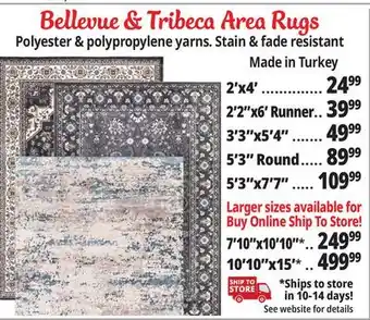 Ocean State Job Lot Bellevue & tribeca area rugs offer