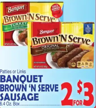 Bravo Supermarkets Banquet brown'n serve sausage offer