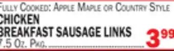 Bravo Supermarkets Chicken breakfast sausage links offer