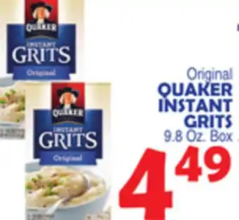 Bravo Supermarkets Quaker instant grits offer