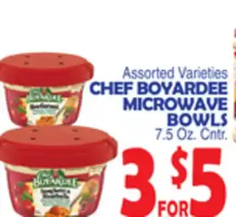 Bravo Supermarkets Chef boyardee microwave bowls offer