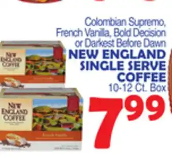 Bravo Supermarkets New england single serve coffee offer