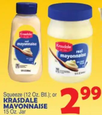 Bravo Supermarkets Krasdale mayonnaise, 15 oz. jar offer
