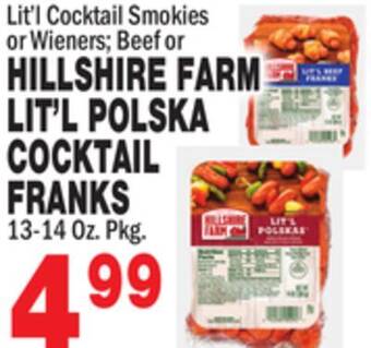 Bravo Supermarkets Hillshire farm lit'l polska cocktail franks offer