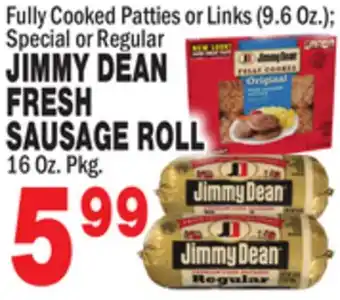 Bravo Supermarkets Jimmy dean fresh sausage roll offer