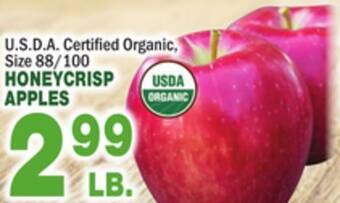 Bravo Supermarkets Honeycrisp apples offer