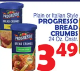 Bravo Supermarkets Progresso bread crumbs offer