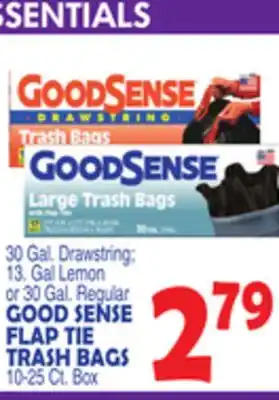 Bravo Supermarkets Good sense flap tie trash bags offer
