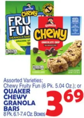Bravo Supermarkets Quaker chewy granola bars offer