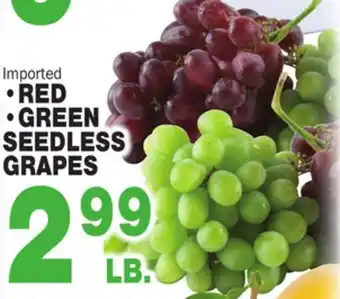 Bravo Supermarkets Red, green seedless grapes offer