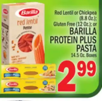 C Town Barilla protein plus pasta 14.5 oz. boxes offer