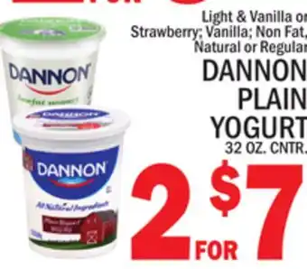 C Town Dannon plain yogurt offer