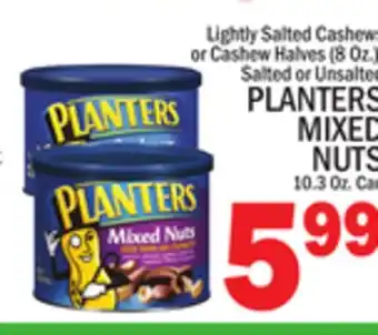 C Town Planters mixed nuts 10.3 oz. can offer