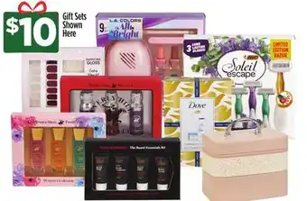Dollar General Gift sets shown here offer