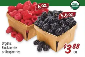 Sprouts Farmers Market Organic Blackberries or Raspberries offer