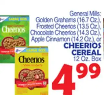 Bravo Supermarkets Cheerios cereal 12 oz. box offer