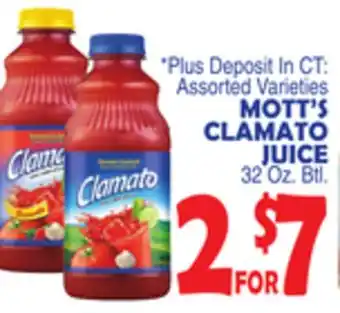Bravo Supermarkets Mott's clamato juice offer