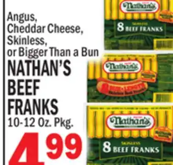 C Town Nathan's beef franks offer