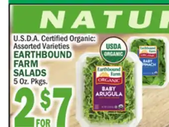 C Town Earthbound farm salads offer