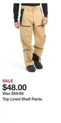 TJ Maxx Tnp lined shell pants offer