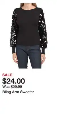 TJ Maxx Bling arm sweater offer