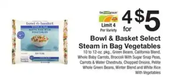 The Fresh Grocer Select steam in bag vegetables offer