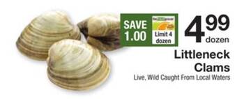 The Fresh Grocer Littleneck clams offer