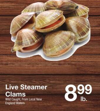 The Fresh Grocer Live steamer clams offer