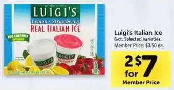 Safeway Luigi's Italian Ice offer