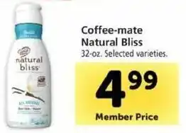 Safeway Coffee-Mate Natural Bliss offer