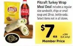Safeway Pitcraft Turkey Wrap Meal Deal offer