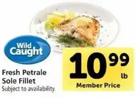 Safeway Fresh Petrale Sole Fillet offer