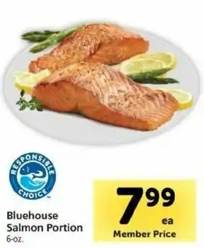 Safeway Bluehouse Salmon Portion 6 oz offer