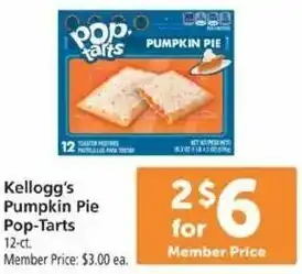 Safeway Kellogg's Pumpkin Pie Pop-Tarts offer