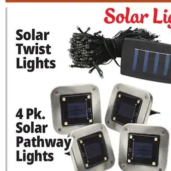 Ocean State Job Lot Solar twist lights, 4 pk. solar pathway lights offer