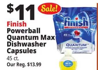 Ocean State Job Lot Finish powerball quantum automatic dishwasher tabs, 45 count offer