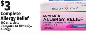 Ocean State Job Lot Complete allergy relief offer