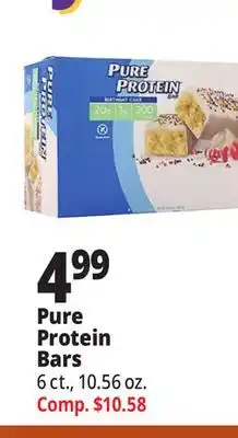 Ocean State Job Lot Pure protein bars offer