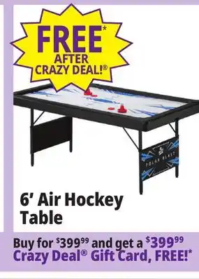 Ocean State Job Lot Fat cat polar blast folding air hockey table, 6' offer